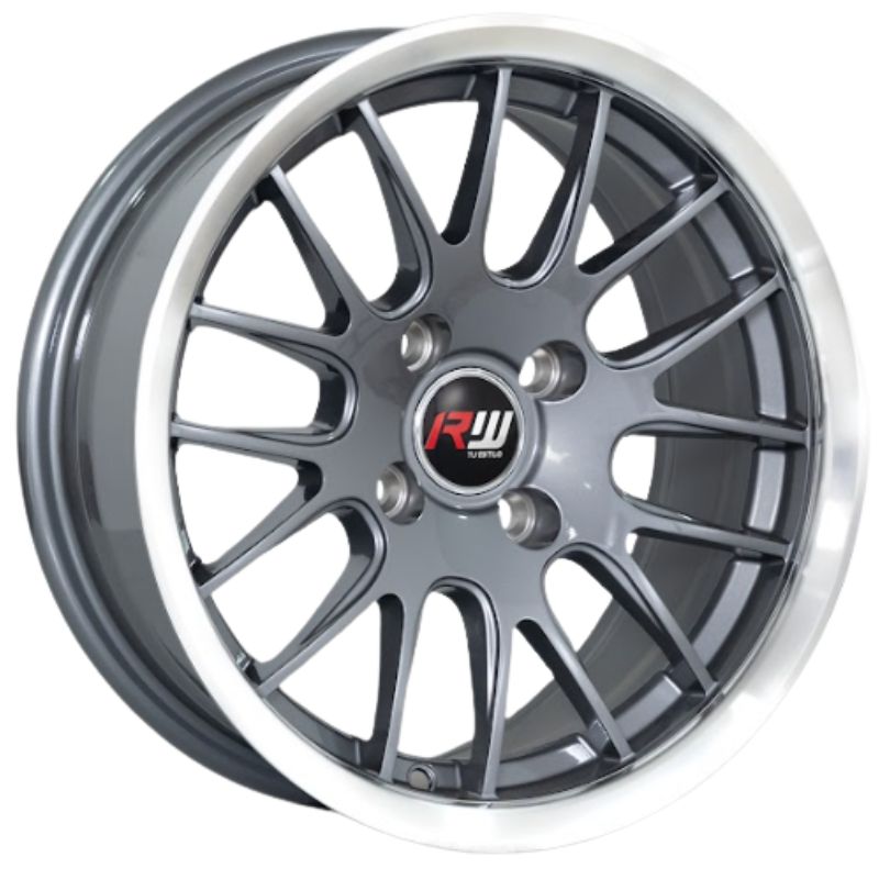 RW® - 14X7.0 4X100 ET20 CB73 GUNMETAL/MACHINED LIP