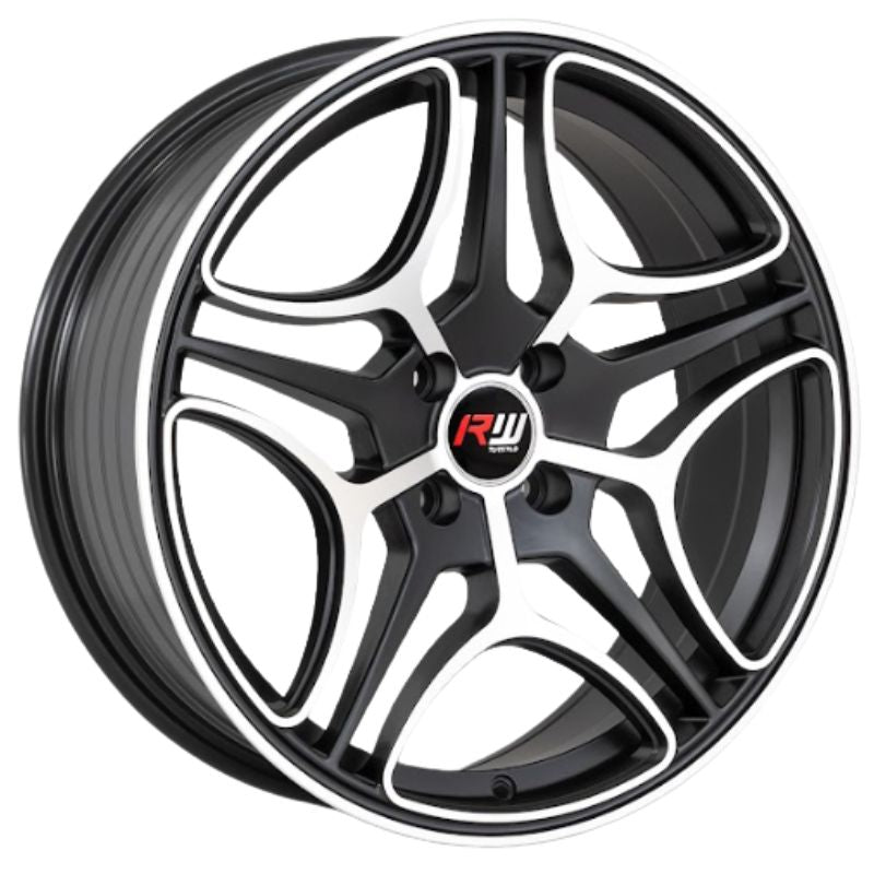 RW® - 17X7.5 4X100 ET25 CB73.1 SATIN BLACK/MACHINED