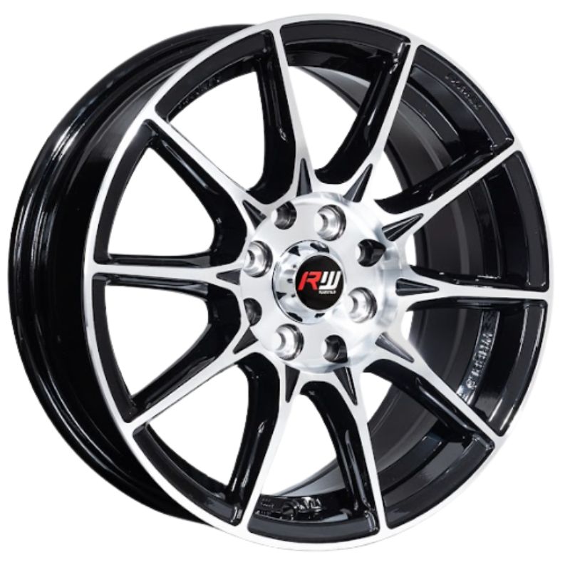 RW® - 15X6.5 4X100/4X114.3 ET38 CB73.1 BLACK MACHINE