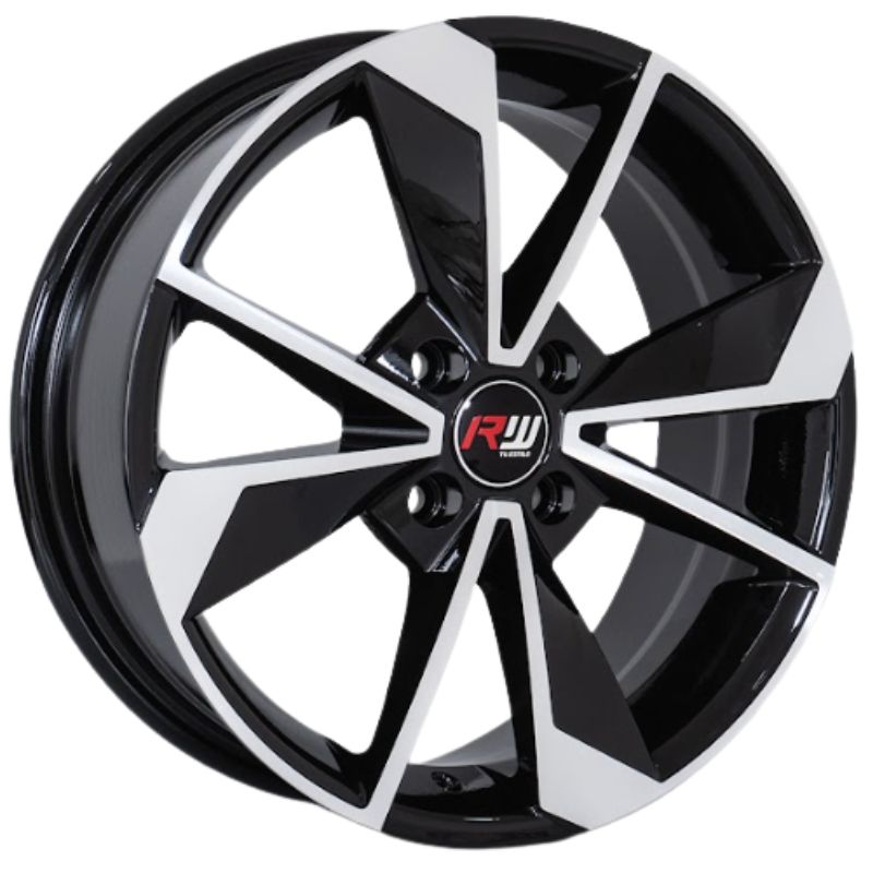 RW® - 16X6.5 4X100 ET38 CB73.1 BLACK MACHINE