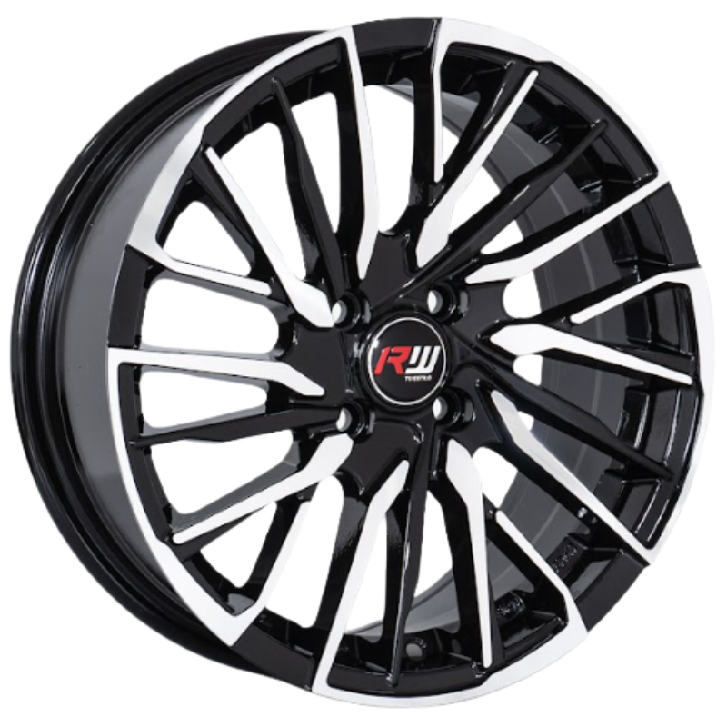 RW® - 16X7 4X100 ET38 CB73.1 BLACK MACHINE