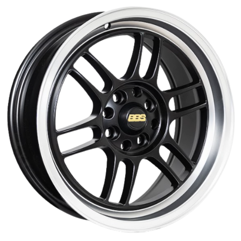 RW® - 16X7 4X100/4X108 ET38 CB73.1 GLOSS BLACK/POLISHED LIP