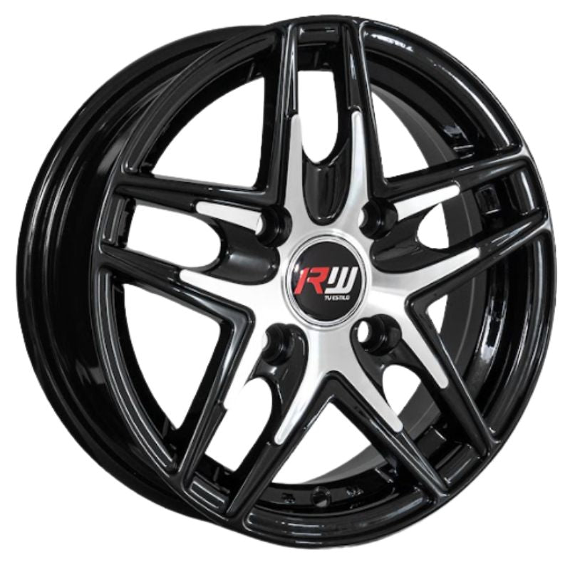 RW® - 13X5.5 4X114.3 ET30 CB73.1 BLACK MACHINED-4