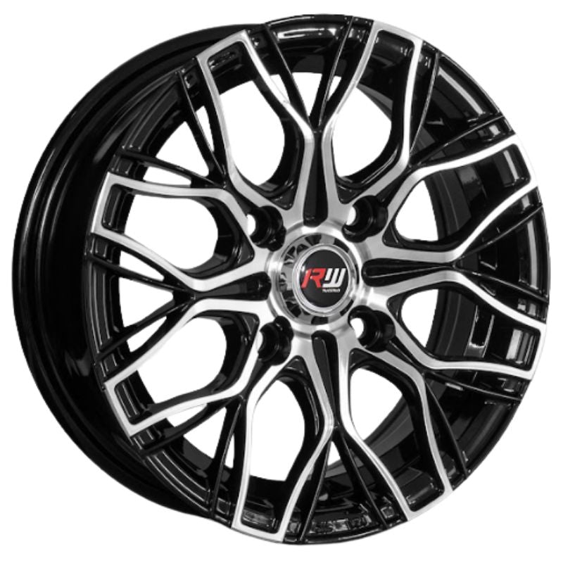 RW® - 13X5.5 4X114.3 ET30 CB73.1 BLACK MACHINE-1