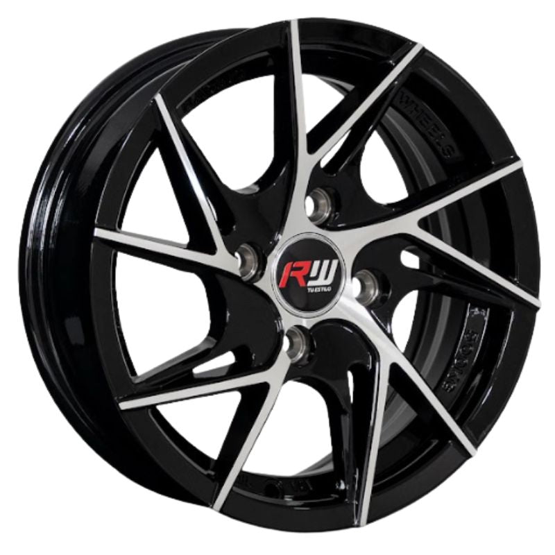 RW® - 13X5.5 8X100/114.3 ET30 CB73.1 BLACK MACHINE-2
