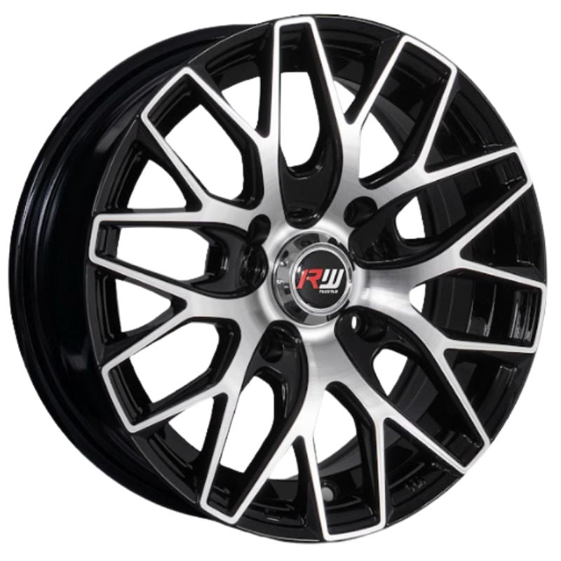 RW® - 13X5.5 4X114.3 ET25 CB73.1 BLACK MACHINE-1