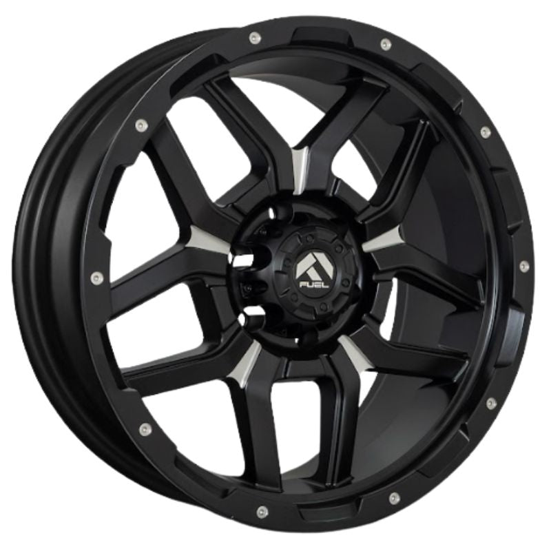 RW® - 20X9 6X139.7 ET10 CB110.1 SMATE BLACK MILLING/MILL