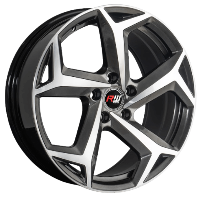 RW® - 18X8.0 5X112 ET44 CB66.5 HYPER BLACK/MACHINE