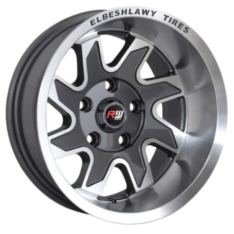 RW® - 14X8.0 5X114.3 ET-25 CB73.1 GUN METAL / LIP POLISHED