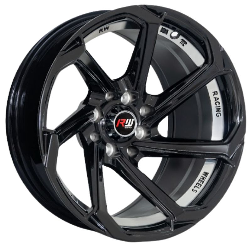 RW® - 13x7 4X100/4X114.3 ET0 CB73.1  BLACK/UNDERCUT POLISH