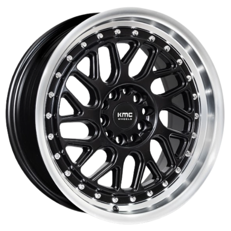 RW® - 17X8 5X108/5X114.3 ET35 CB73.1 SMATE BLACK LIP POLI